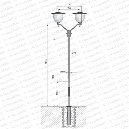 Сокол-3-6,4 декоративная опора