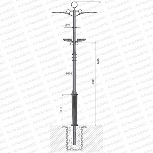 Колизей-2-6,4 декоративная опора 