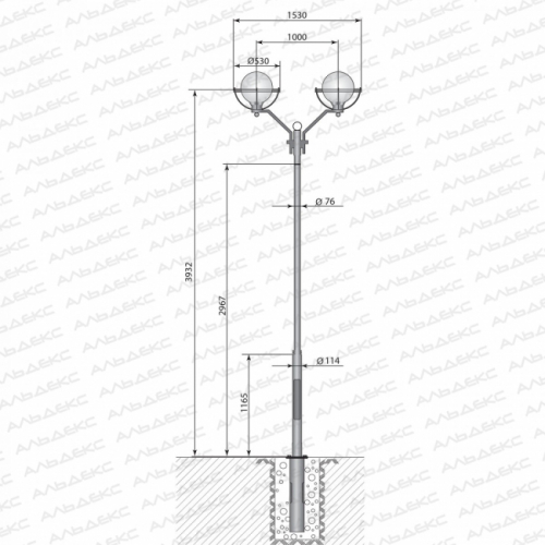 Бол-3-4,6 декоративная опора