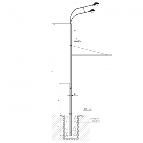 Опора ТФ-1500-9,0-02-ц